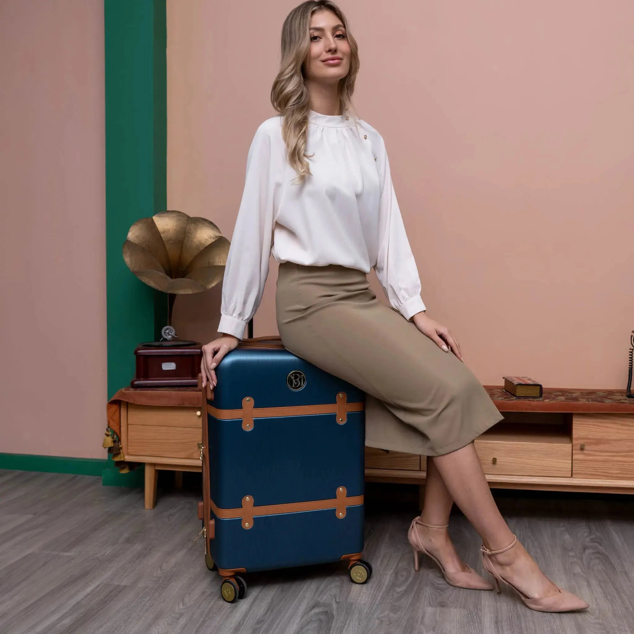 Grace 3-teiliges ausziehbares Retro-Gepäckset