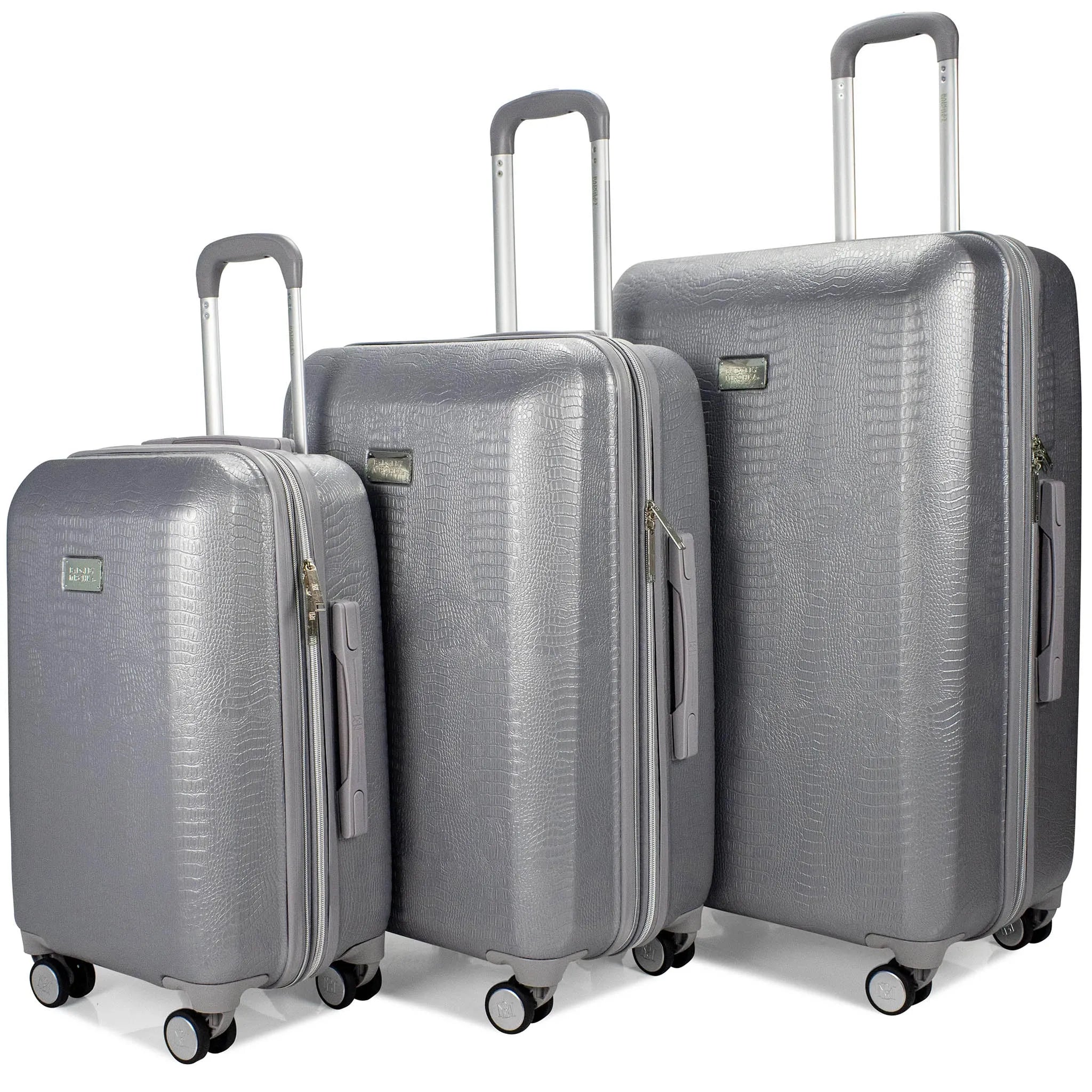 3-teiliges, erweiterbares elegantes Schlangenhaut-Gepäckset