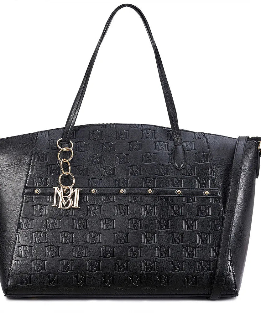 Caroline Weekender Reisetasche aus veganem Leder mit Monogramm