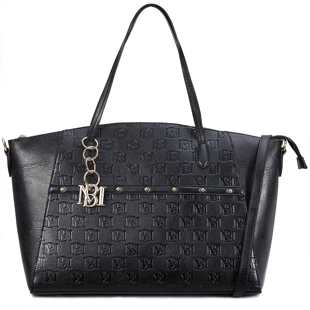 Caroline Vegan Leather Monogram Weekender Duffel Bag