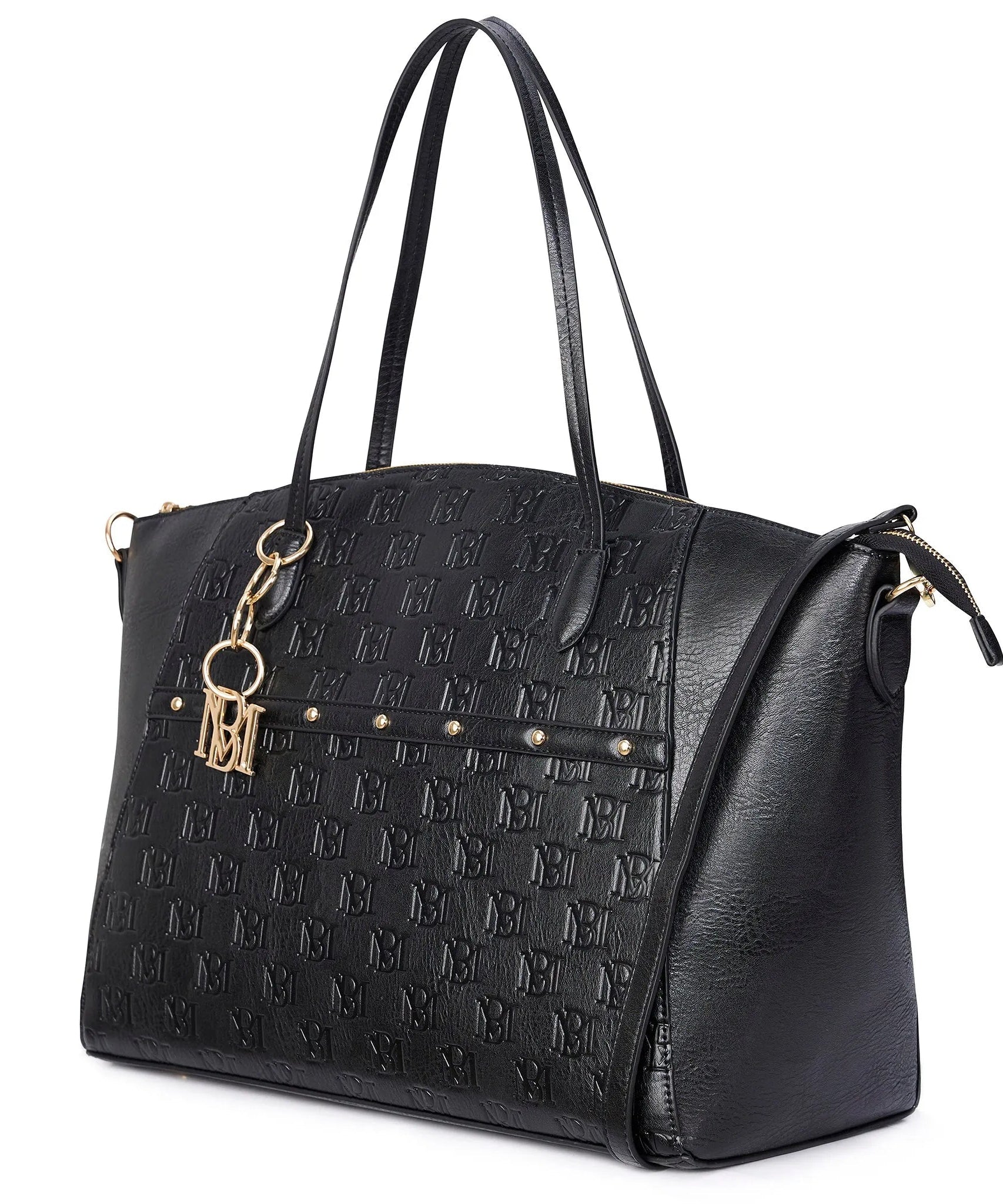 Caroline Weekender Reisetasche aus veganem Leder mit Monogramm