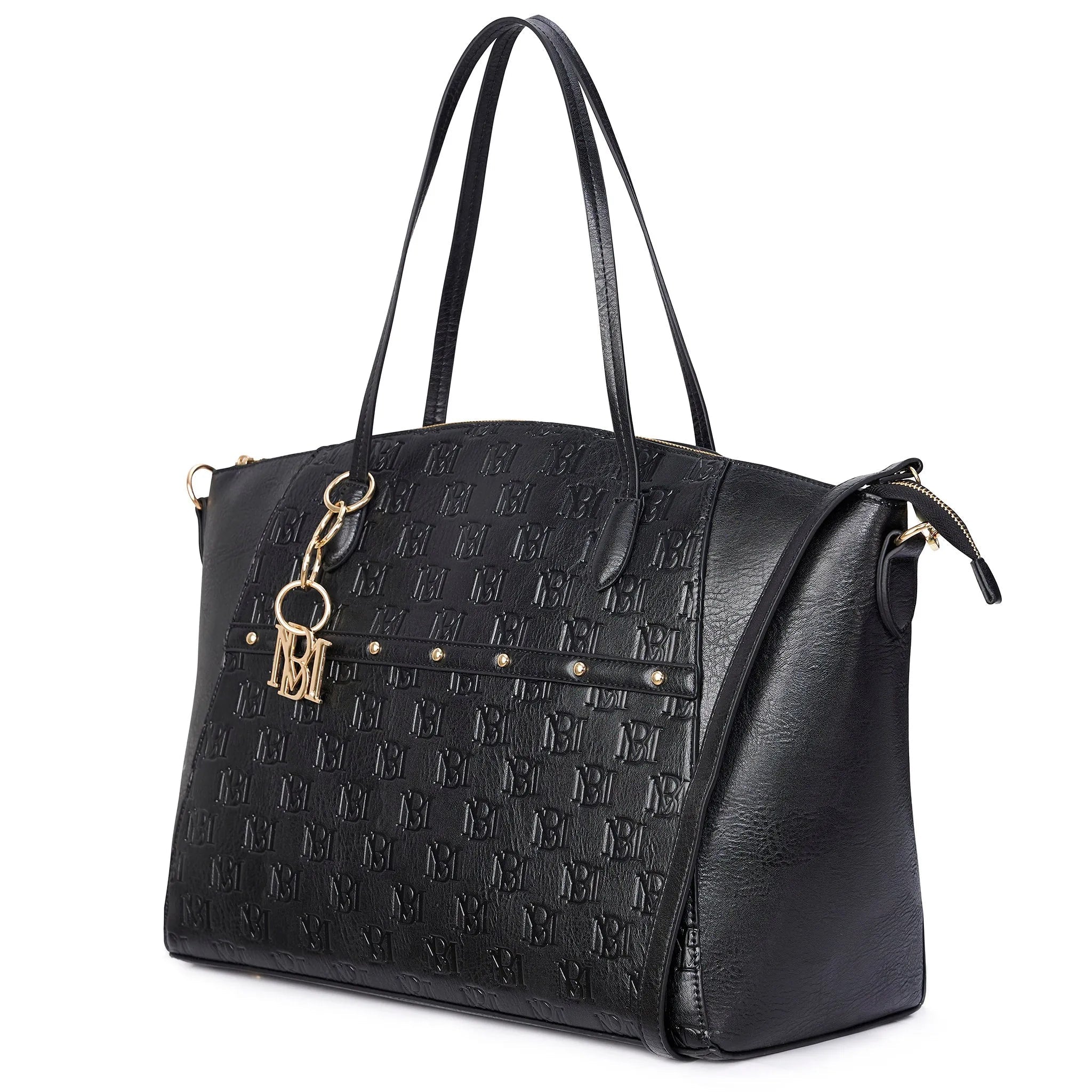 Caroline Weekender Reisetasche aus veganem Leder mit Monogramm