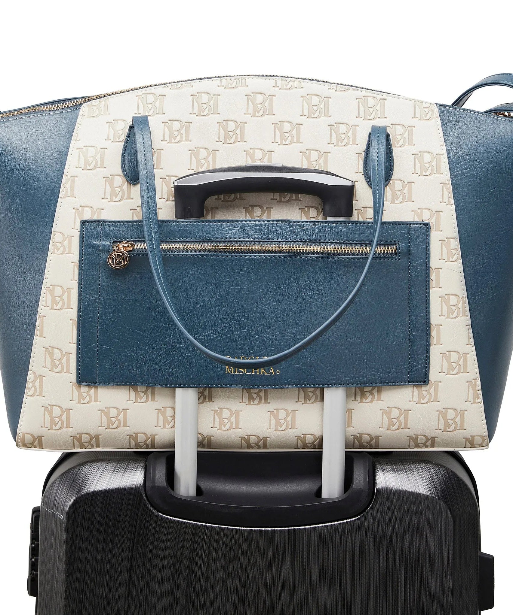 Caroline Weekender Reisetasche aus veganem Leder mit Monogramm