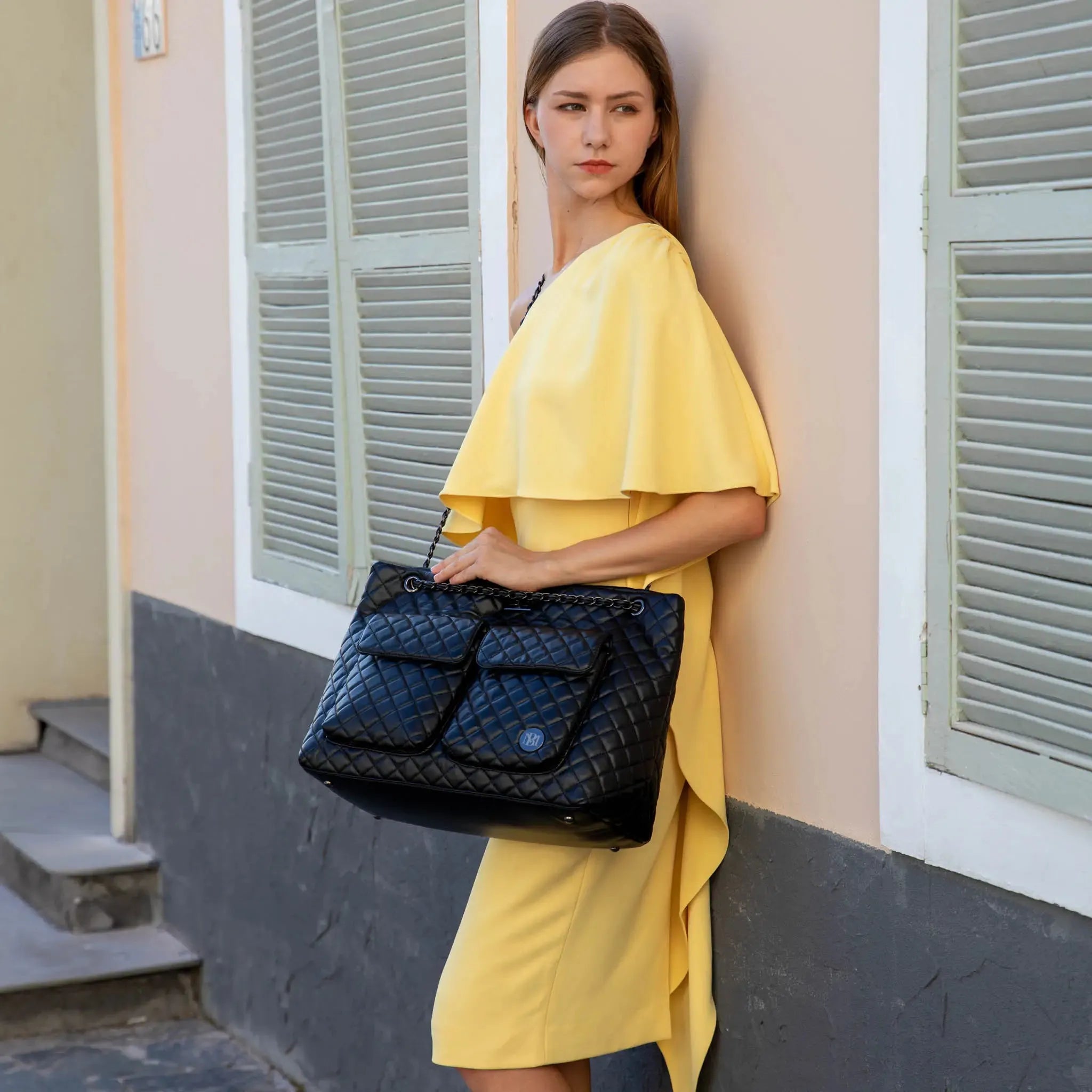 Diana gesteppte Weekender-Reisetasche aus veganem Leder