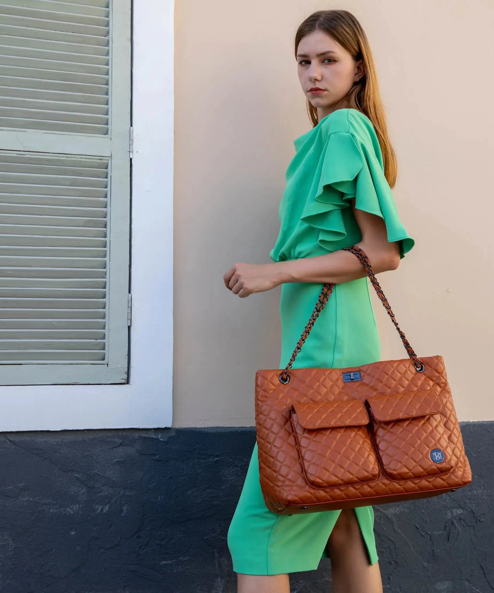 Diana gesteppte Weekender-Reisetasche aus veganem Leder