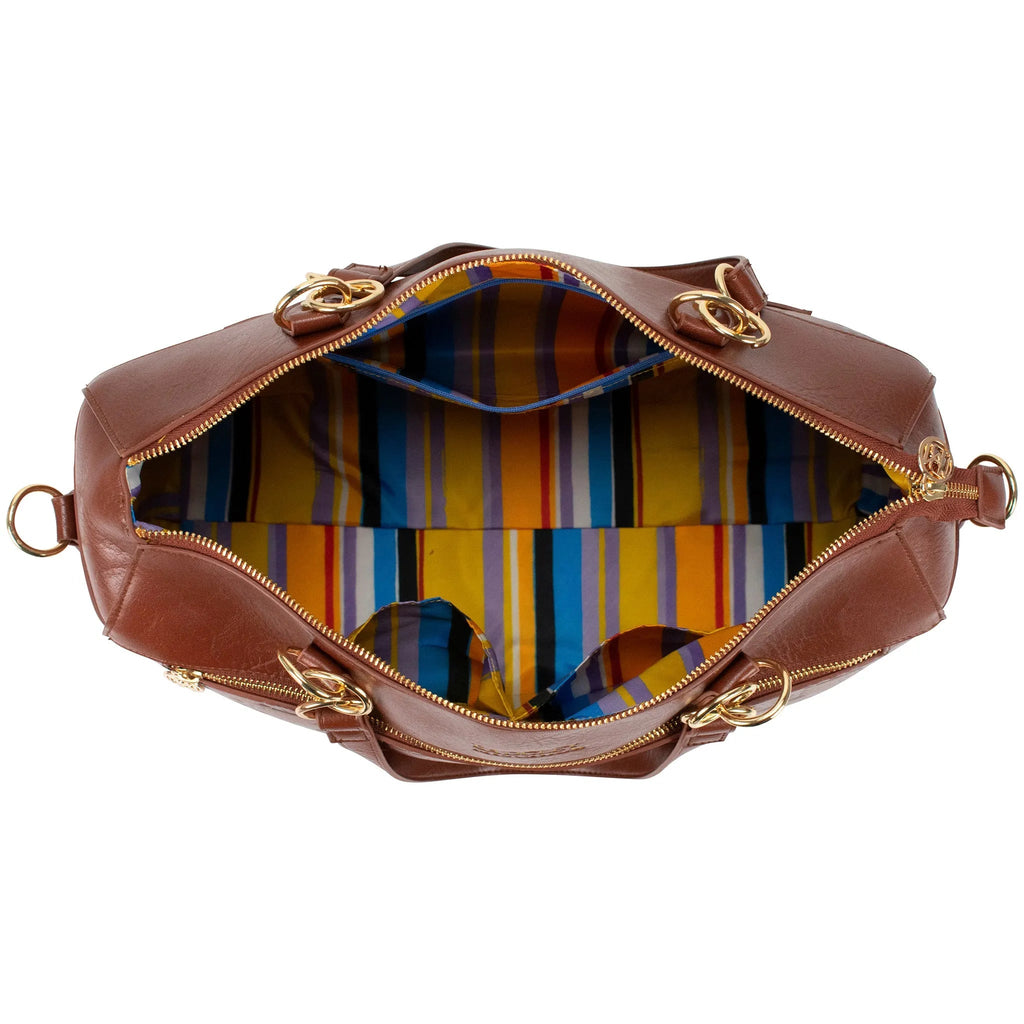 Madalyn Rustic Vegan Leather Weekender Duffel Bag