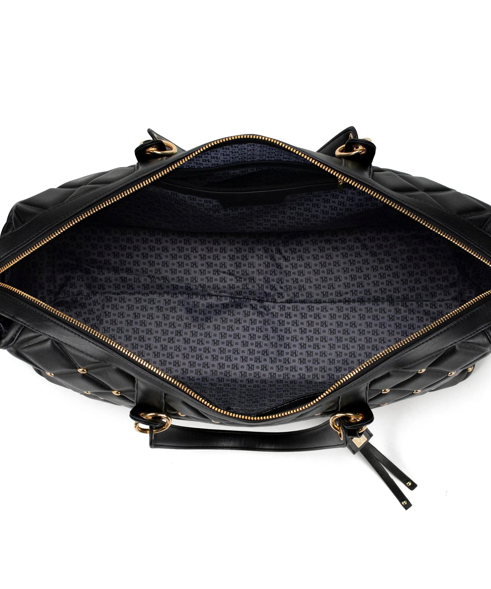Diamantgesteppte vegane Leder-Weekender-Tasche