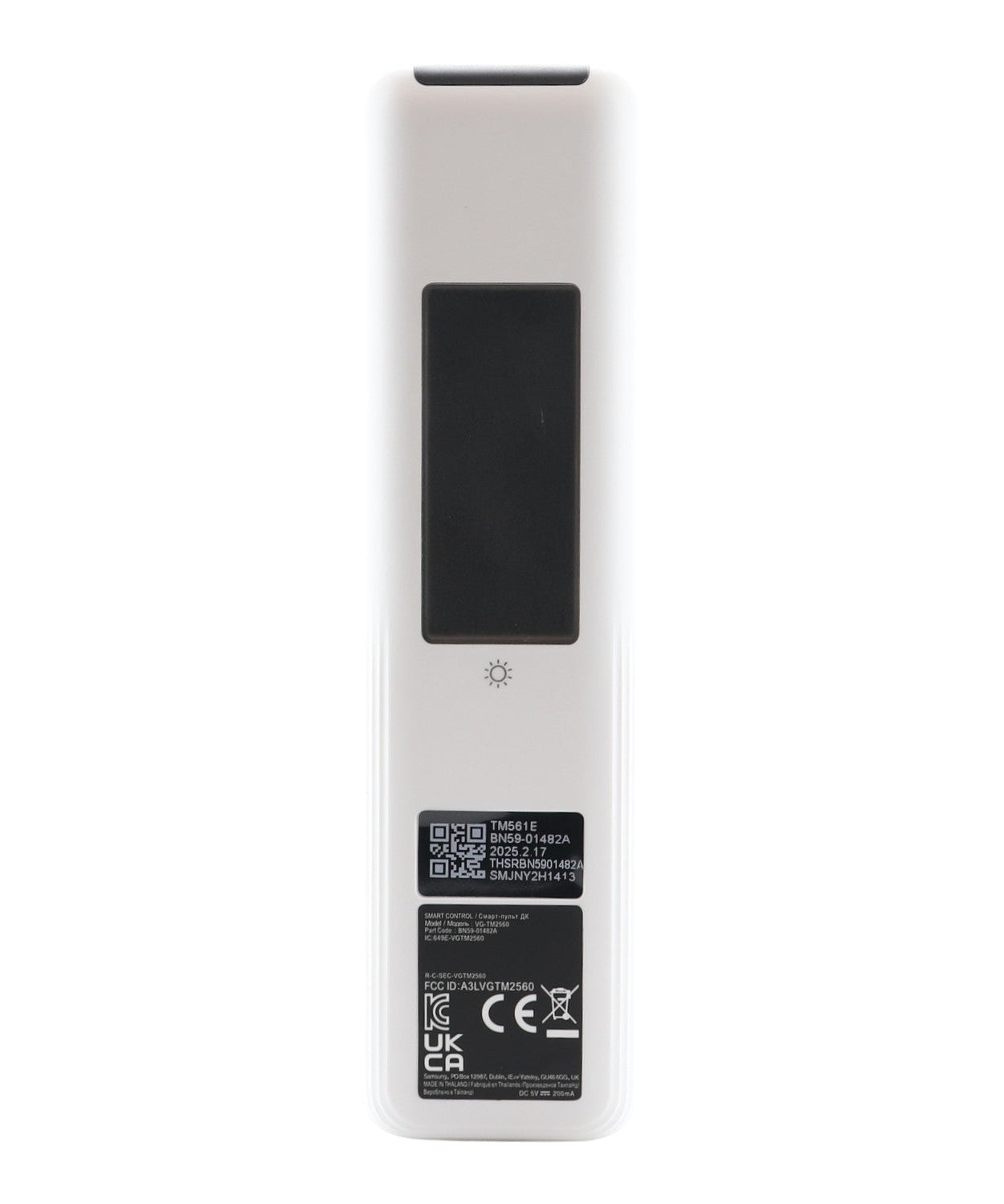 Samsung BN59-01482A / TM2561E Smart Monitor and The Frame TV Remote Control | White | SolarCell | Voice | Ai | USB - BN5901482A