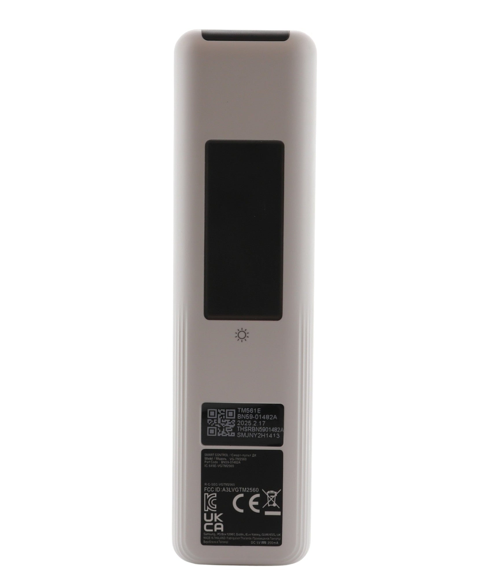 Samsung BN59-01482A / TM2561E Smart Monitor and The Frame TV Remote Control | White | SolarCell | Voice | Ai | USB - BN5901482A