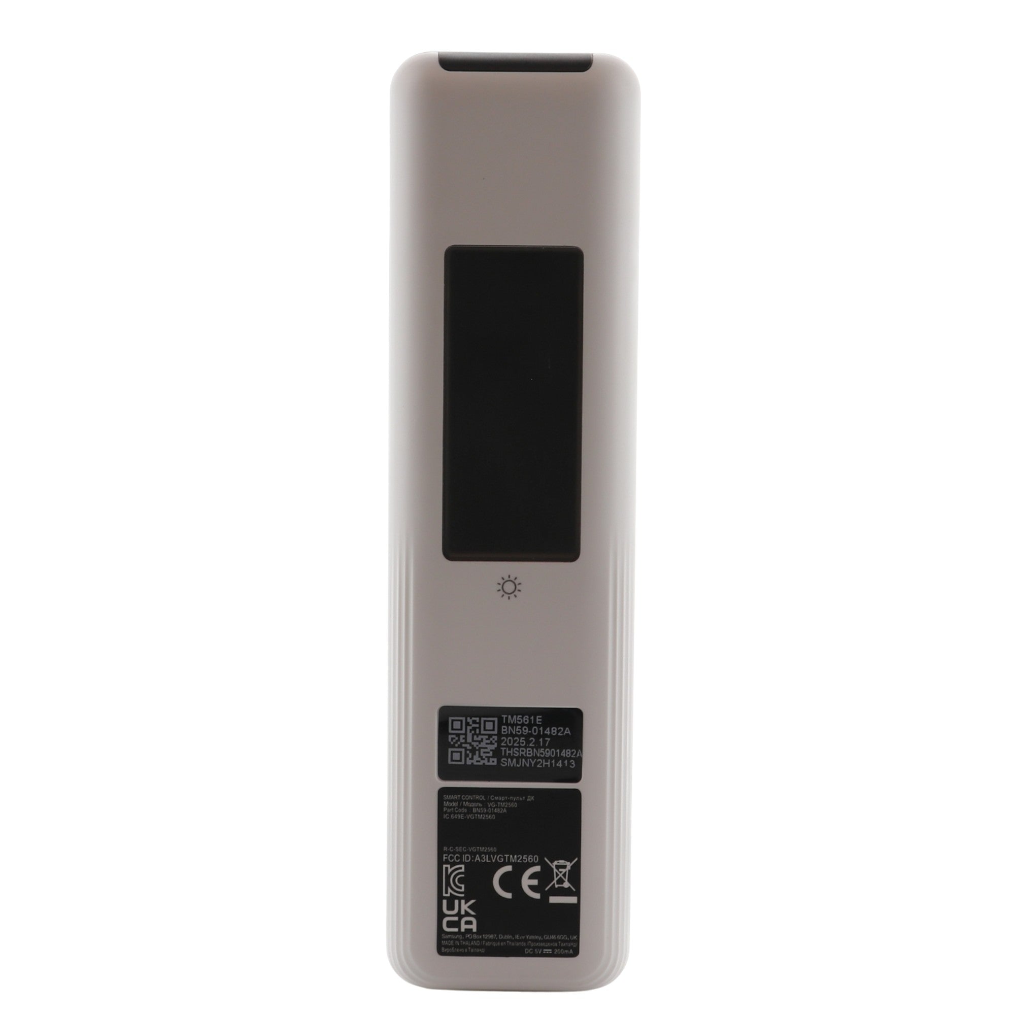 Samsung BN59-01482A / TM2561E Smart Monitor and The Frame TV Remote Control | White | SolarCell | Voice | Ai | USB - BN5901482A