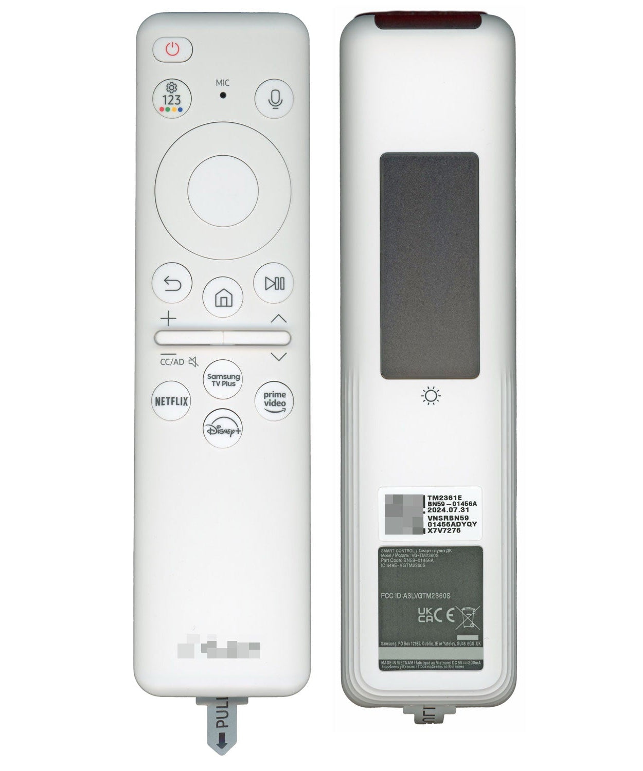 Samsung BN59-01456A / TM2361E SolarCell Smart Touch TV Remote Control | 2023 | The Frame | White - BN5901456A