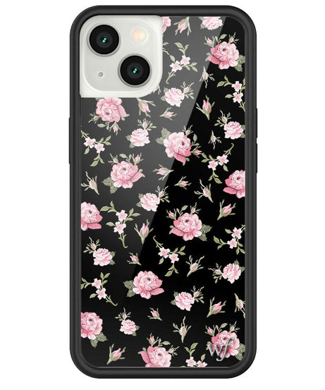 Black and Pink Floral iPhone Case