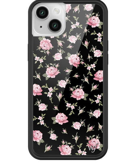 Black and Pink Floral iPhone Case