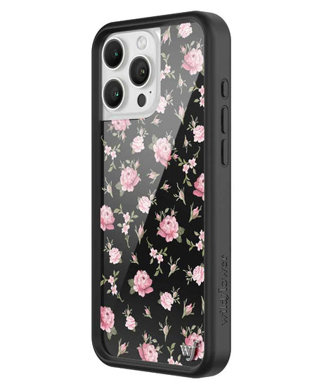 Black and Pink Floral iPhone Case