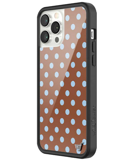 Polka Dot | Brown and Blue iPhone Case