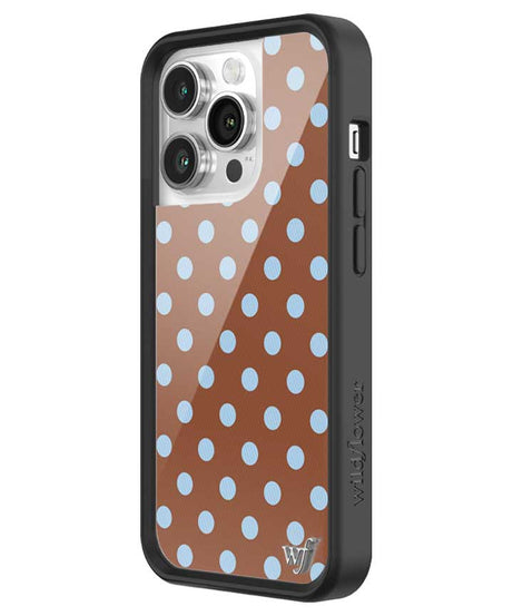 Polka Dot | Brown and Blue iPhone Case