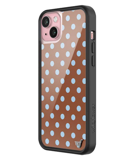 Polka Dot | Brown and Blue iPhone Case