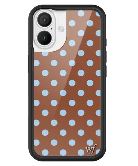 Polka Dot | Brown and Blue iPhone Case