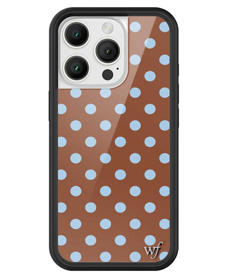 Polka Dot | Brown and Blue iPhone Case