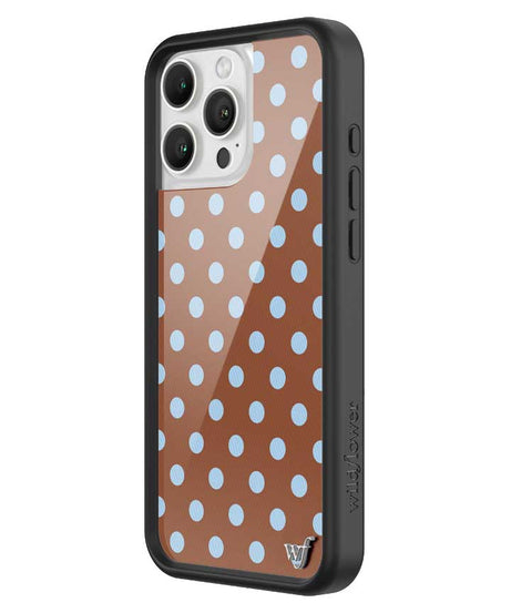 Polka Dot | Brown and Blue iPhone Case