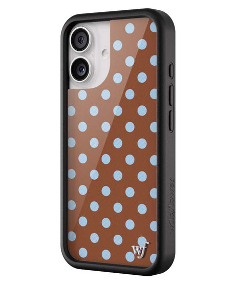 Polka Dot | Brown and Blue iPhone Case
