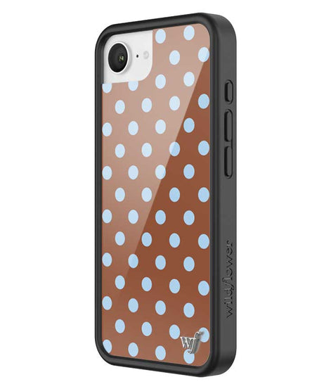 Polka Dot | Brown and Blue iPhone Case