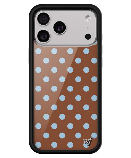 Polka Dot | Brown and Blue iPhone Case