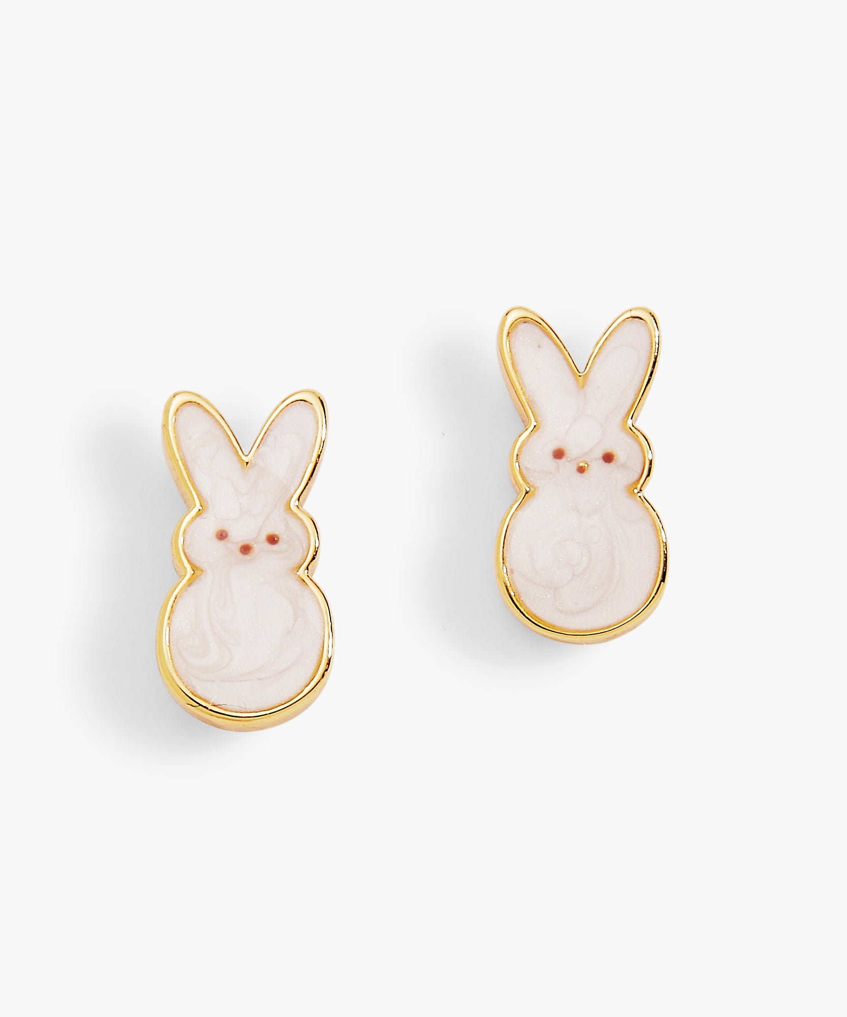 PEEPS® White Pearlized Bunny Studs