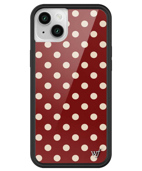 Polka Dot | Burgundy and Cream iPhone Case