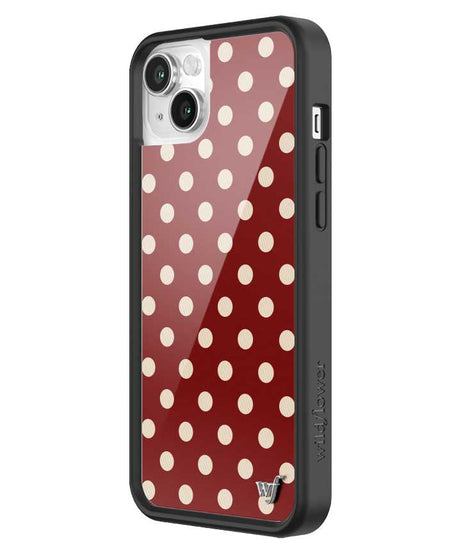 Polka Dot | Burgundy and Cream iPhone Case