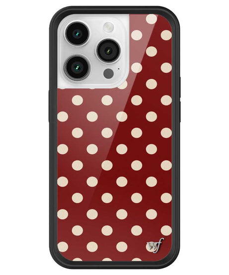 Polka Dot | Burgundy and Cream iPhone Case