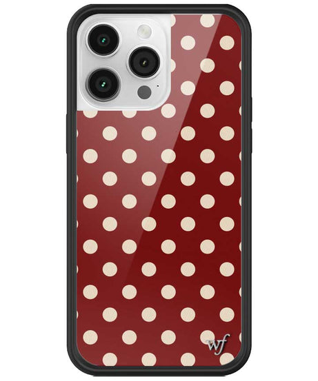 Polka Dot | Burgundy and Cream iPhone Case