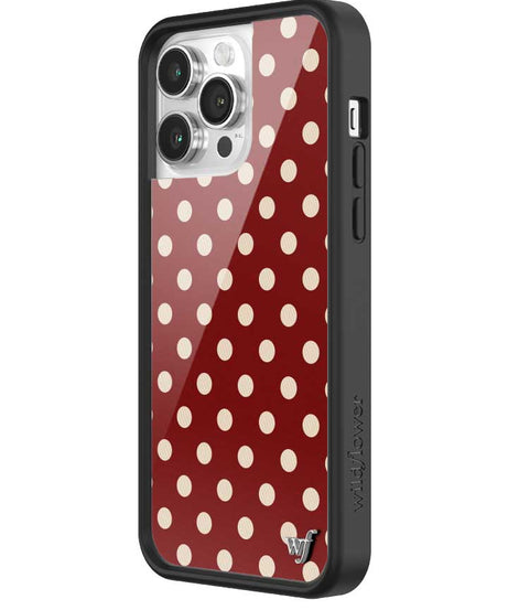 Polka Dot | Burgundy and Cream iPhone Case