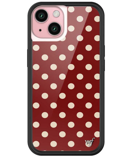 Polka Dot | Burgundy and Cream iPhone Case