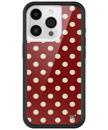 Polka Dot | Burgundy and Cream iPhone Case
