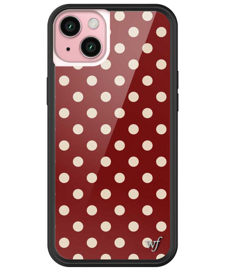 Polka Dot | Burgundy and Cream iPhone Case