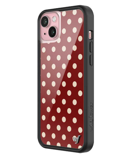 Polka Dot | Burgundy and Cream iPhone Case