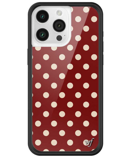 Polka Dot | Burgundy and Cream iPhone Case