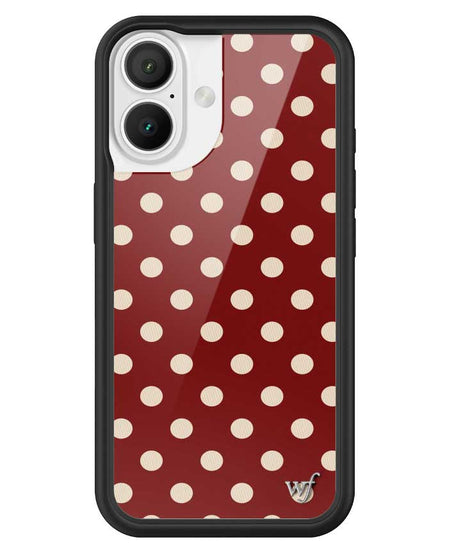 Polka Dot | Burgundy and Cream iPhone Case