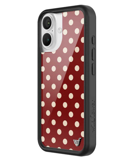 Polka Dot | Burgundy and Cream iPhone Case