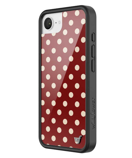 Polka Dot | Burgundy and Cream iPhone Case