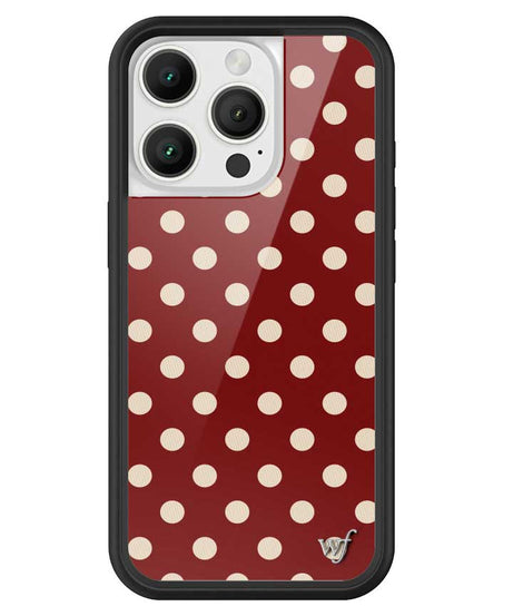 Polka Dot | Burgundy and Cream iPhone Case