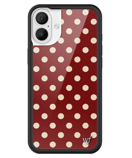 Polka Dot | Burgundy and Cream iPhone Case