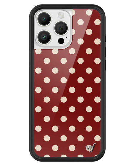 Polka Dot | Burgundy and Cream iPhone Case