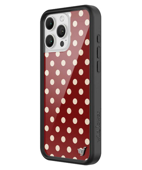 Polka Dot | Burgundy and Cream iPhone Case