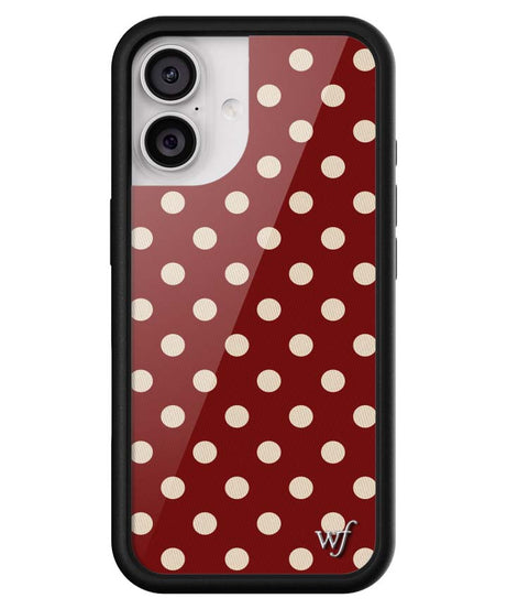 Polka Dot | Burgundy and Cream iPhone Case
