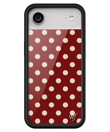 Polka Dot | Burgundy and Cream iPhone Case