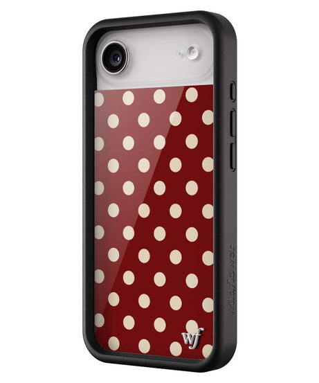 Polka Dot | Burgundy and Cream iPhone Case