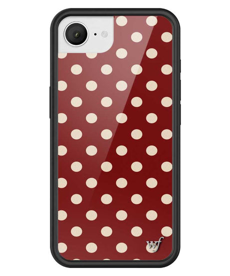Polka Dot | Burgundy and Cream iPhone Case