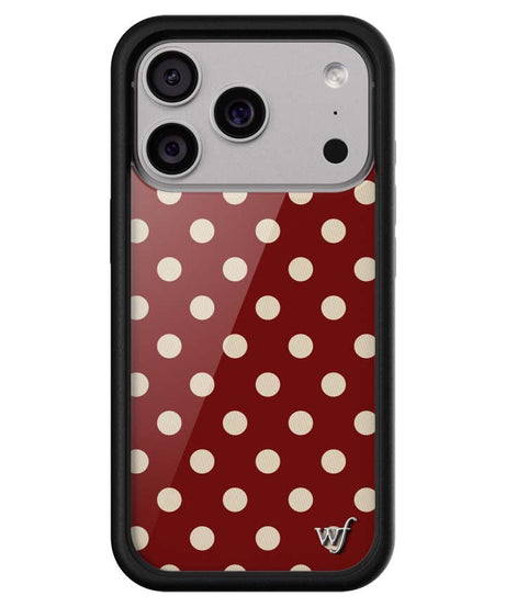 Polka Dot | Burgundy and Cream iPhone Case
